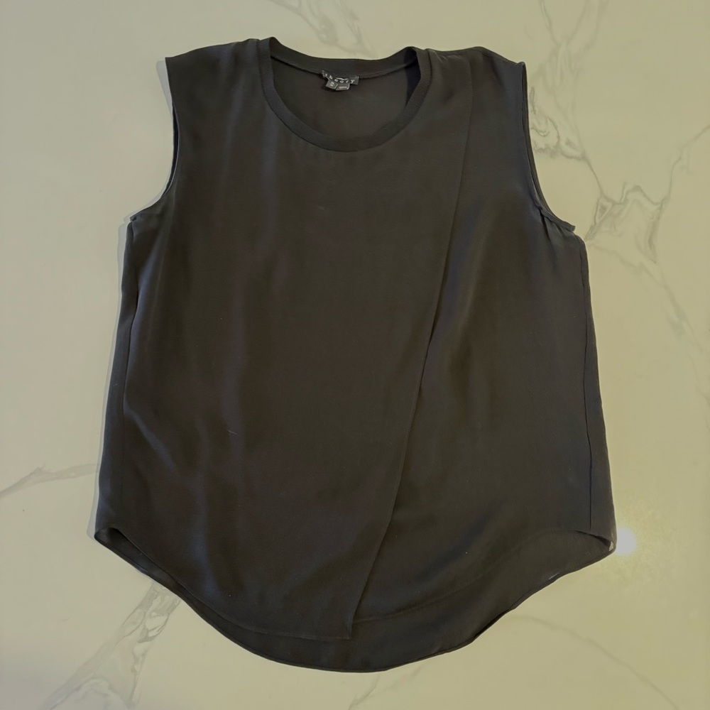 Theory 100% Silk Layered Sleeveless Shell Top